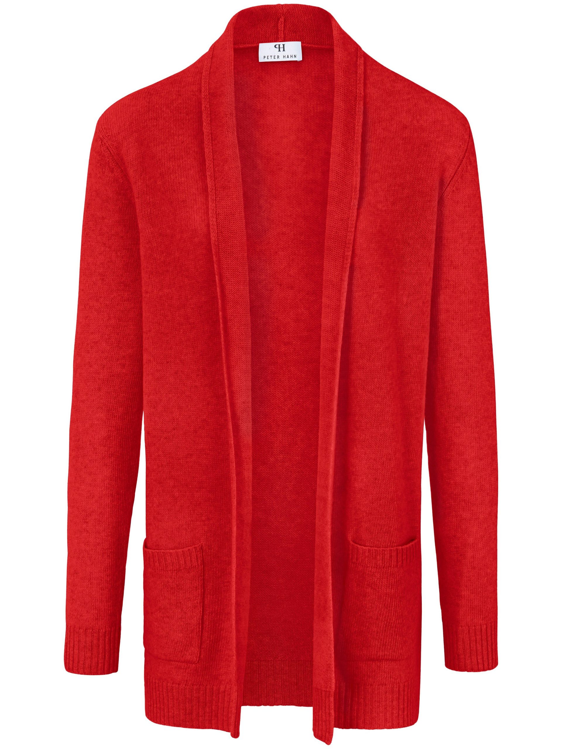 Vest van 100% scheerwol-merinos Van Peter Hahn rood Kopen