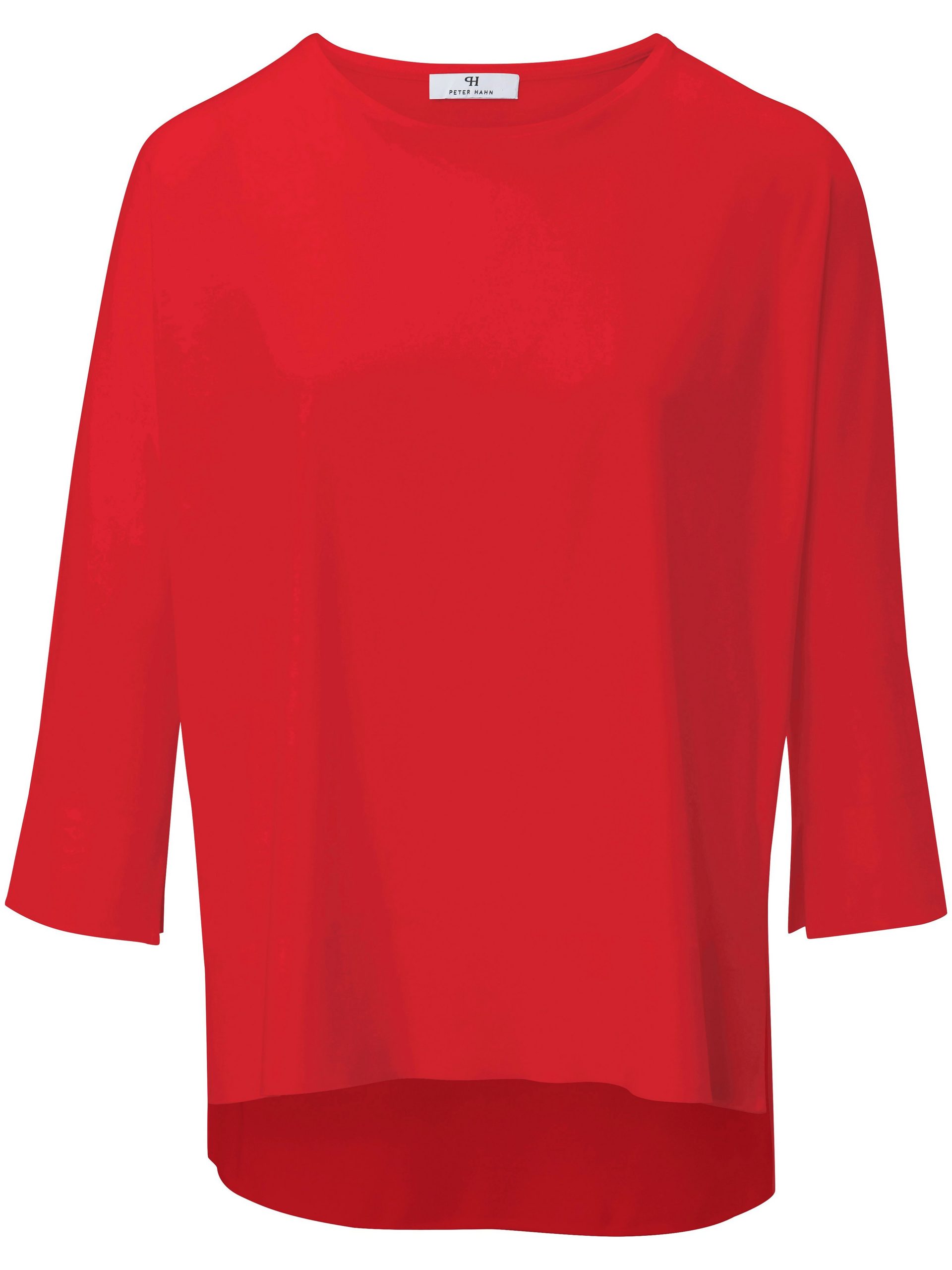 Shirt van 100% Pima Cotton met ronde hals Van Peter Hahn rood Kopen